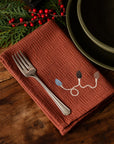 Embroidered Holiday Lights Napkin Set