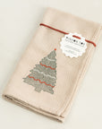 Embroidered Holiday Tree Kitchen Towel