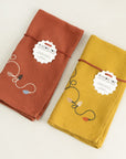 Embroidered Holiday Lights Kitchen Towel