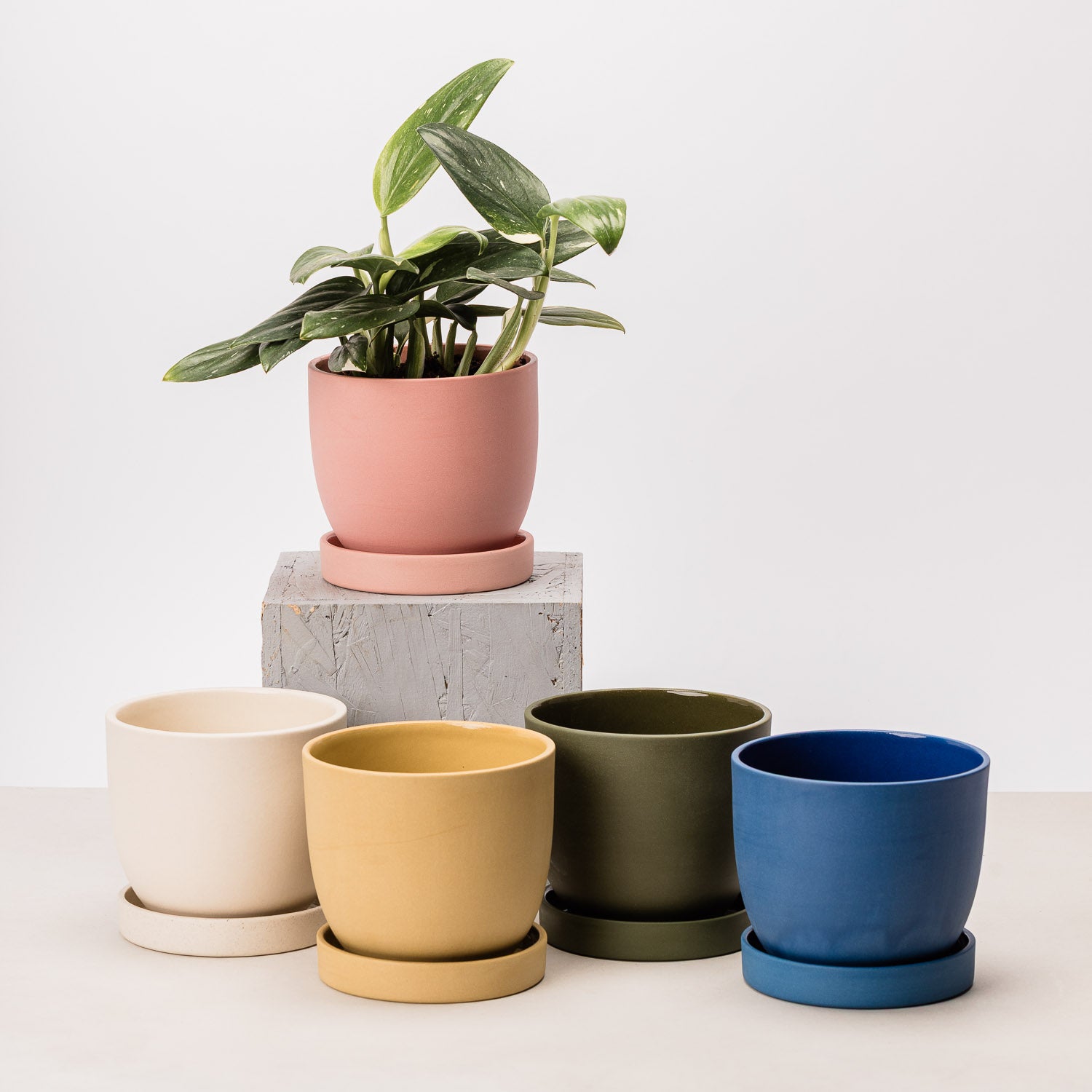 blue plant pot set Base Planter Set Azure