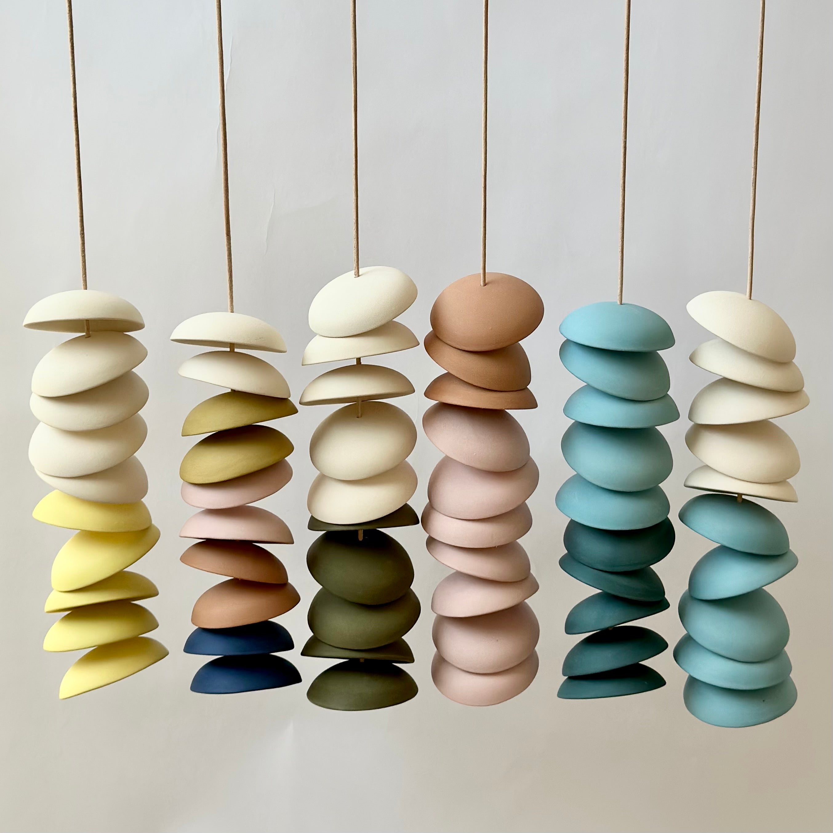 Colorblock Ceramic Wind Chimes