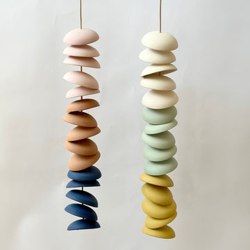 XL Colorblock Ceramic Wind Chimes