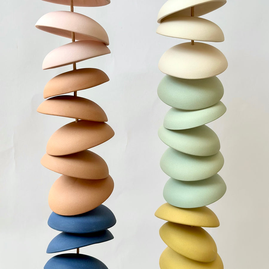 XL Colorblock Ceramic Wind Chimes