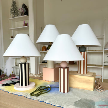 Stripe Beaded Table Lamp- Samples
