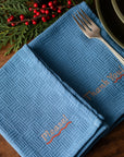 Embroidered Please and Thank You Napkin Set