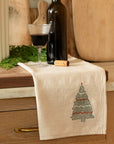 Embroidered Holiday Tree Kitchen Towel