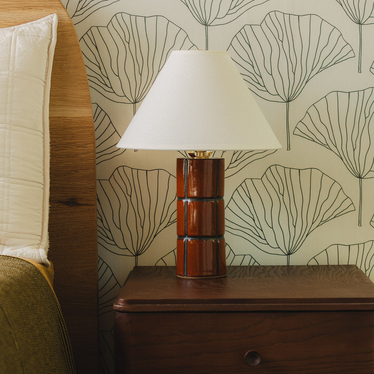 Tile Table Lamp in Paprika