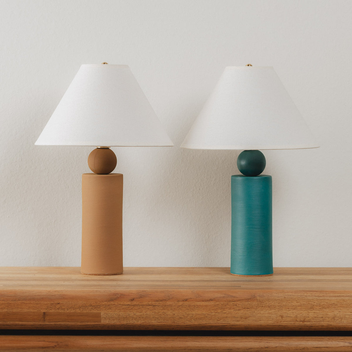 Pillar Table Lamp in Emerald