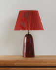 Pleat Table Lamp in Oxblood