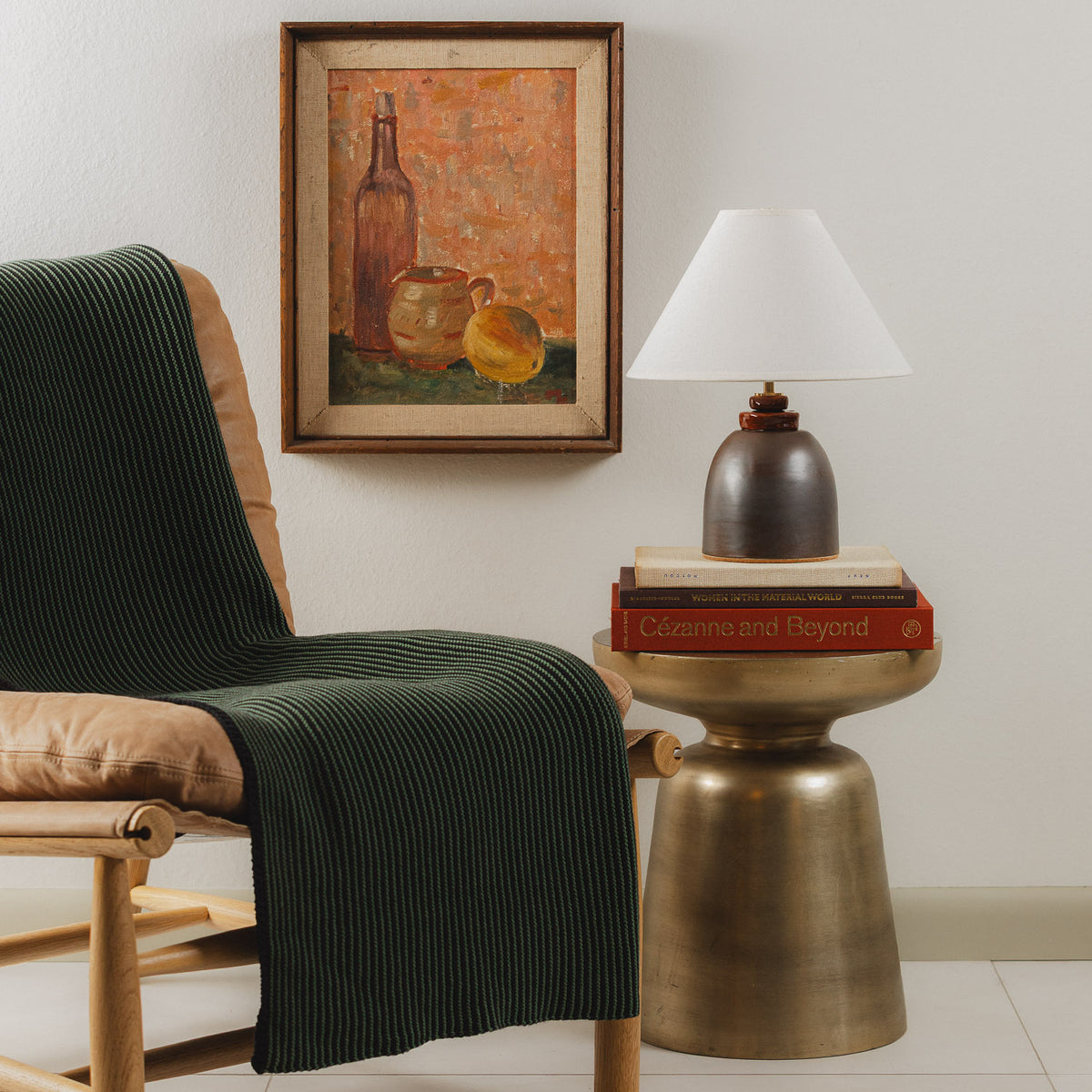 Stacked Table Lamp in Umber