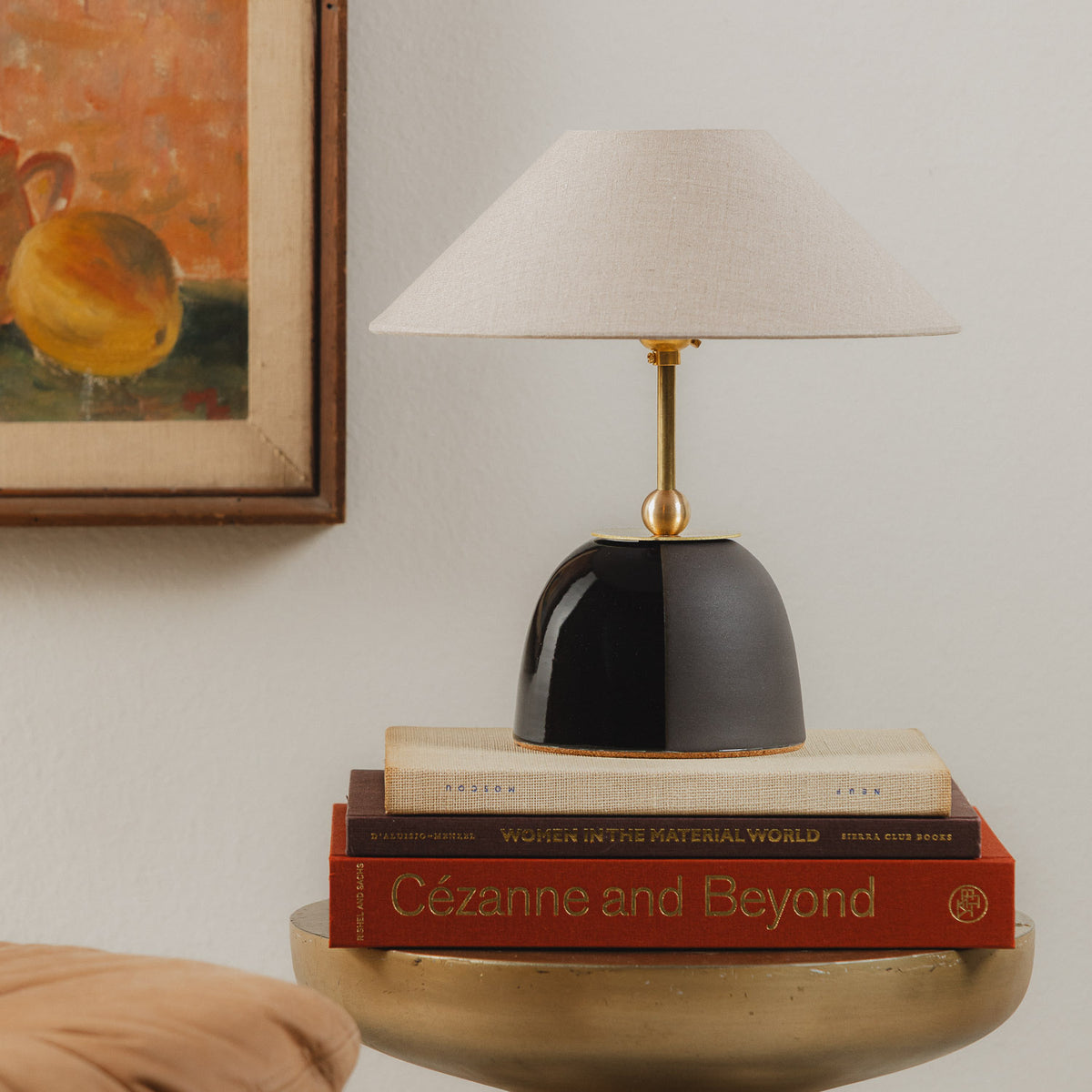 Duet Table Lamp in Obsidian