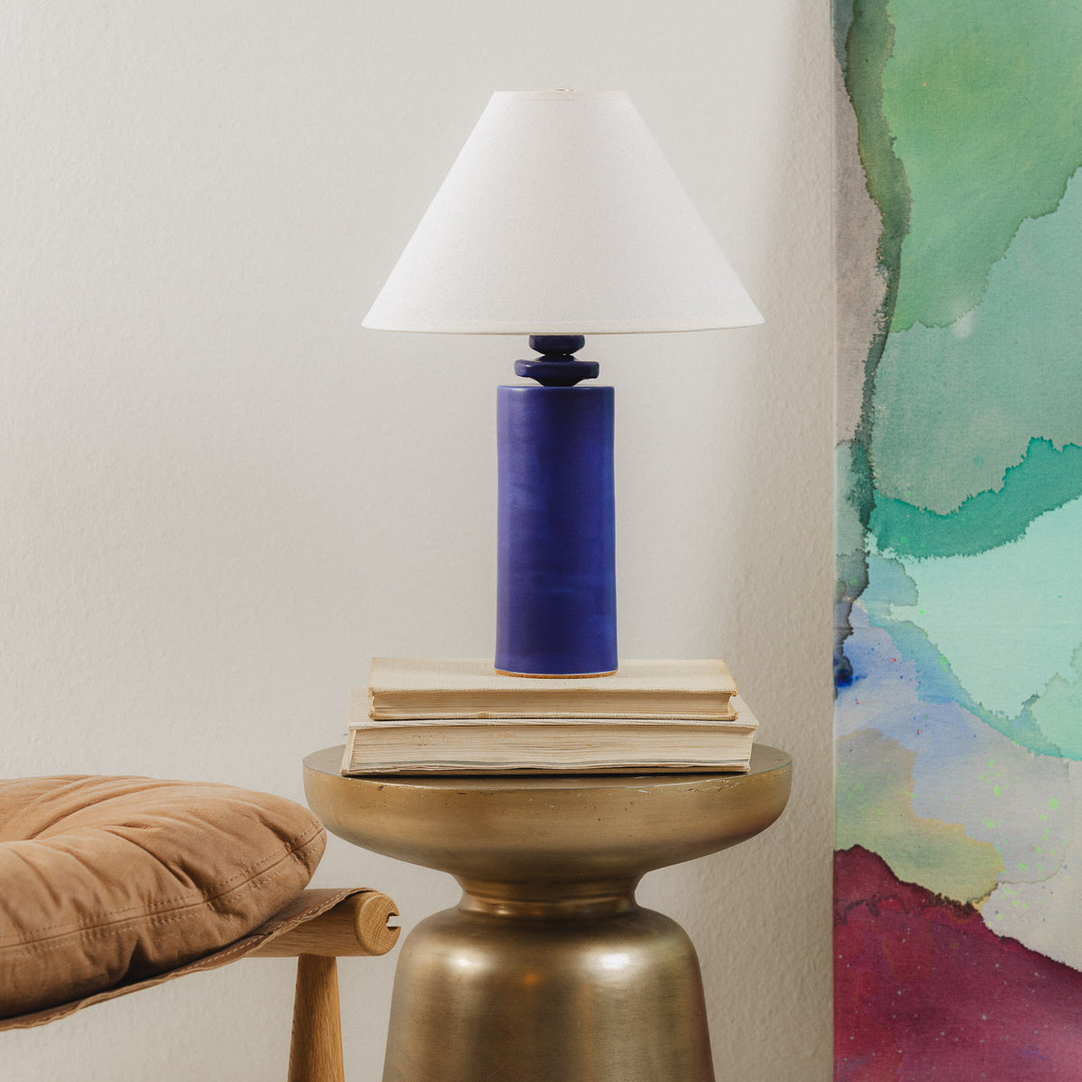 Balance Table Lamp in Cobalt