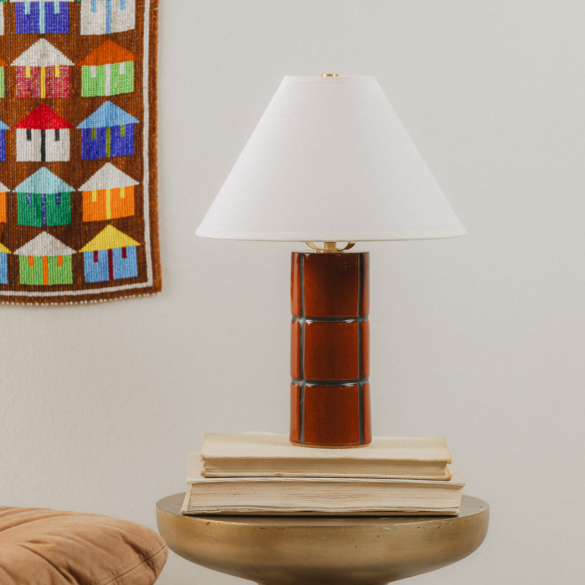 Tile Table Lamp in Paprika