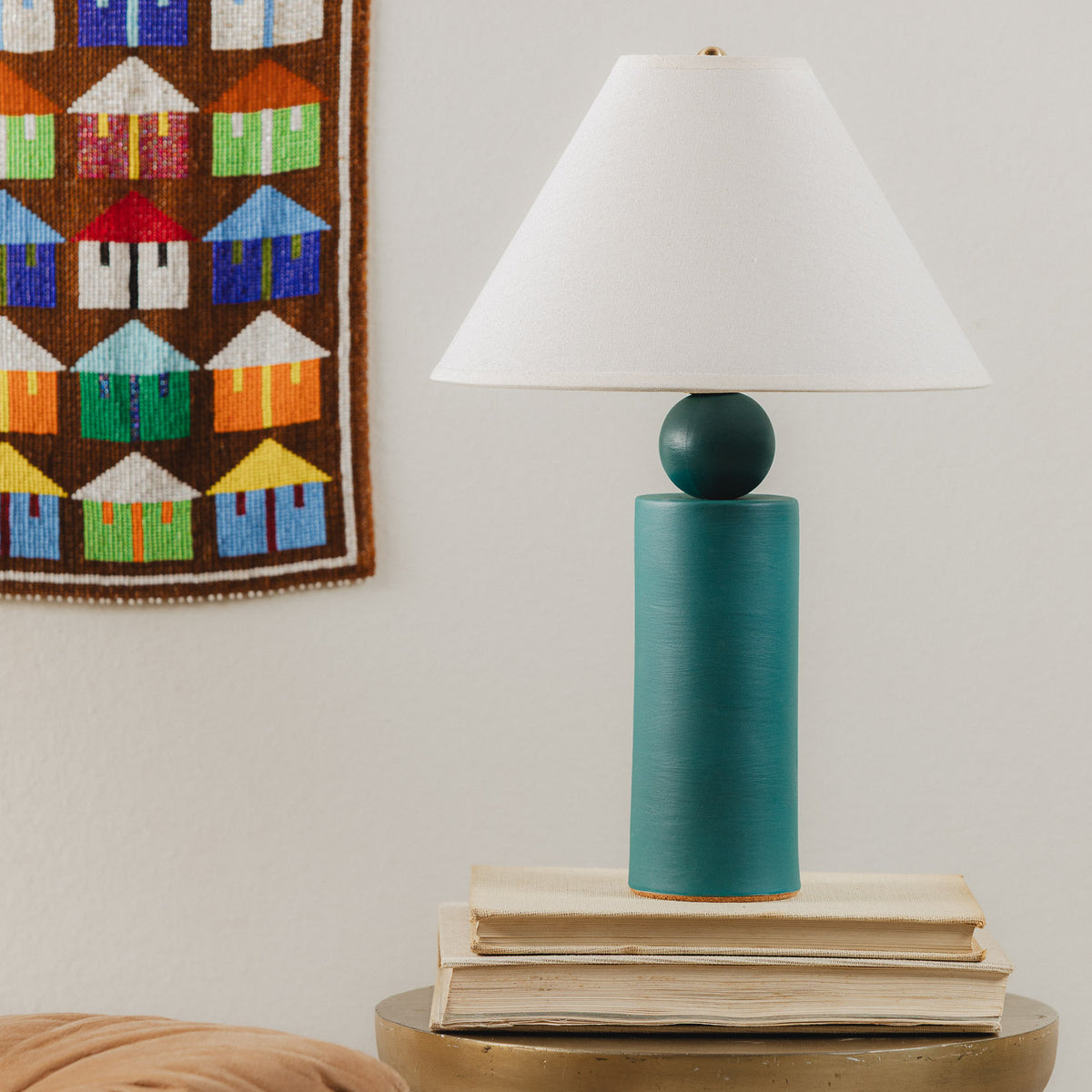 Pillar Table Lamp in Emerald