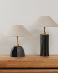 Duet Table Lamp in Obsidian