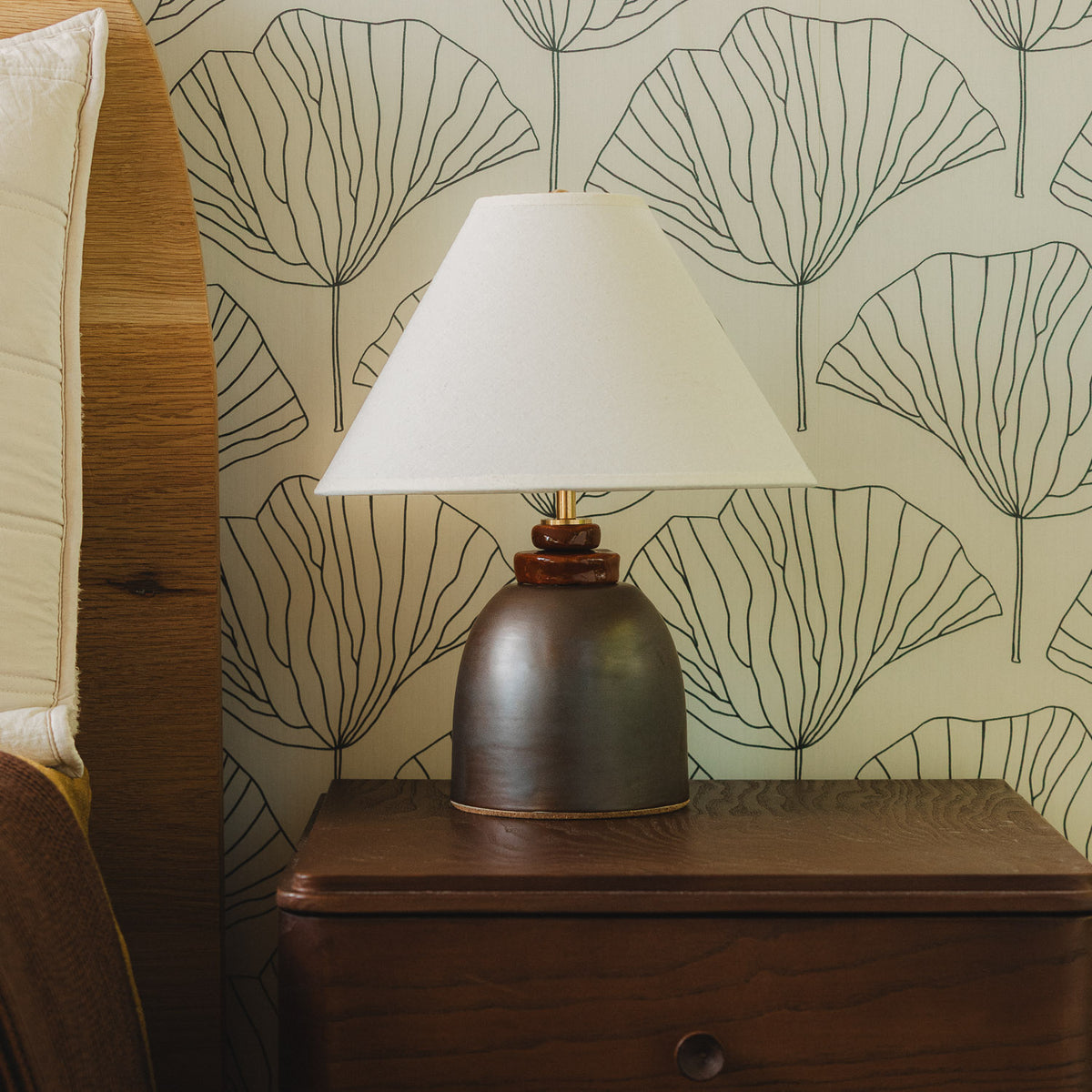 Stacked Table Lamp in Umber