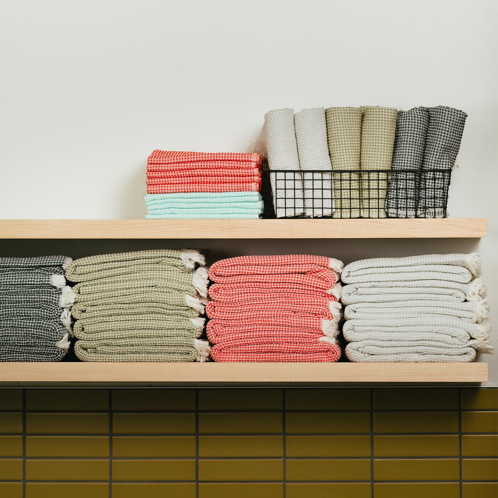 Hand Loomed Cotton Waffle Bath Sheet