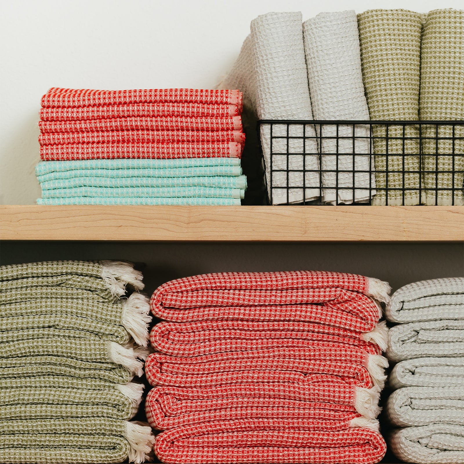 Hand Loomed Cotton Waffle Hand Towel