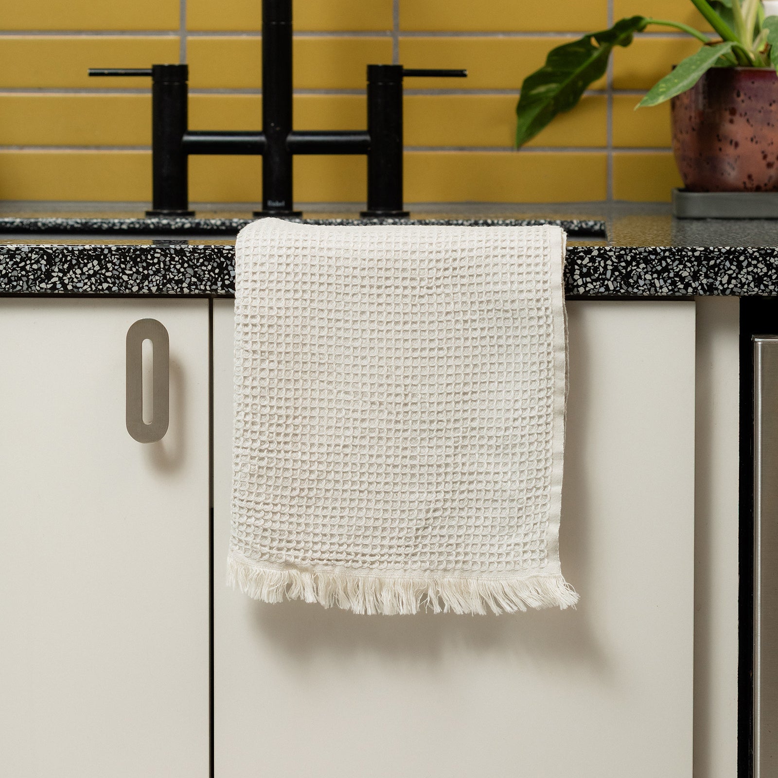 Hand Loomed Cotton Waffle Hand Towel