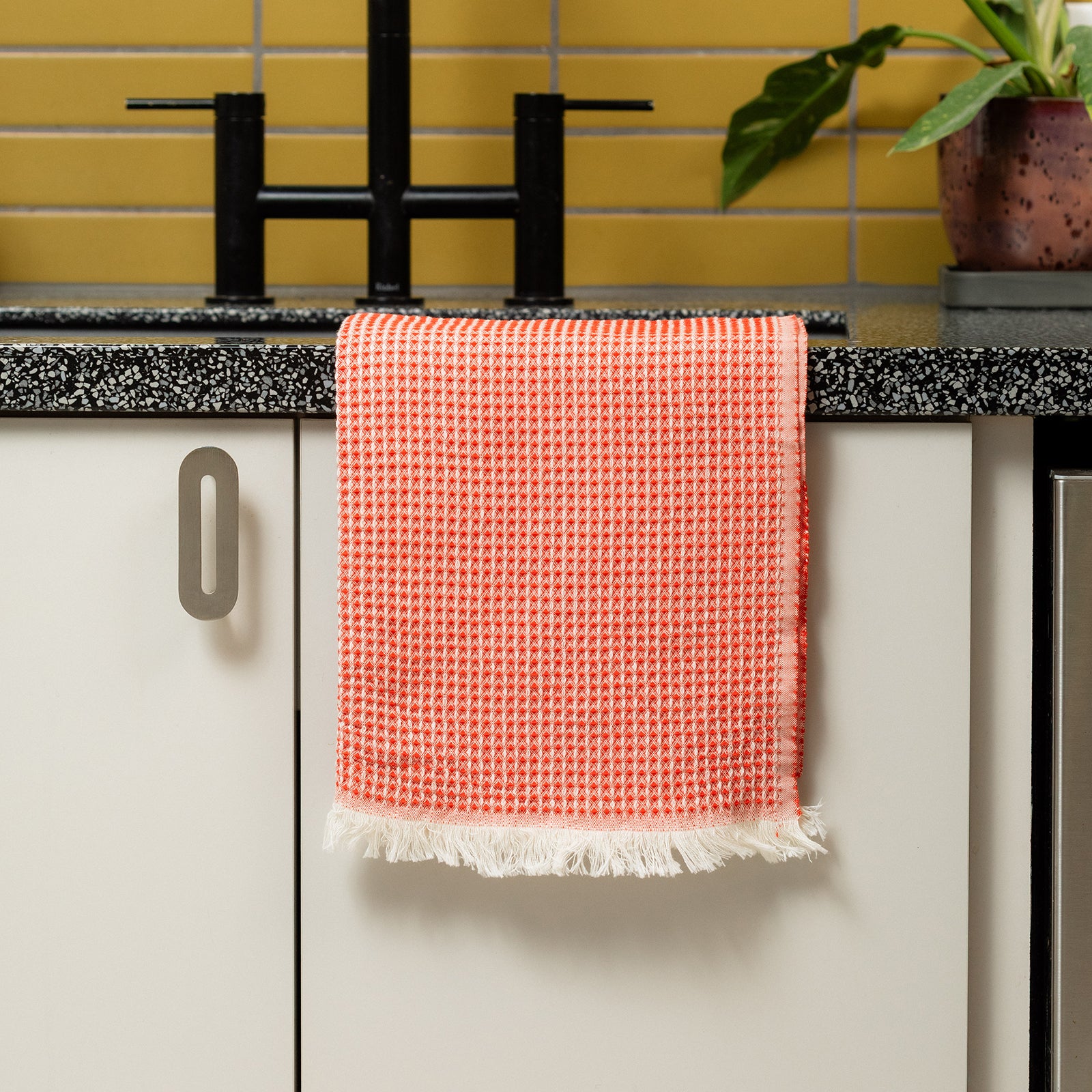 Hand Loomed Cotton Waffle Hand Towel