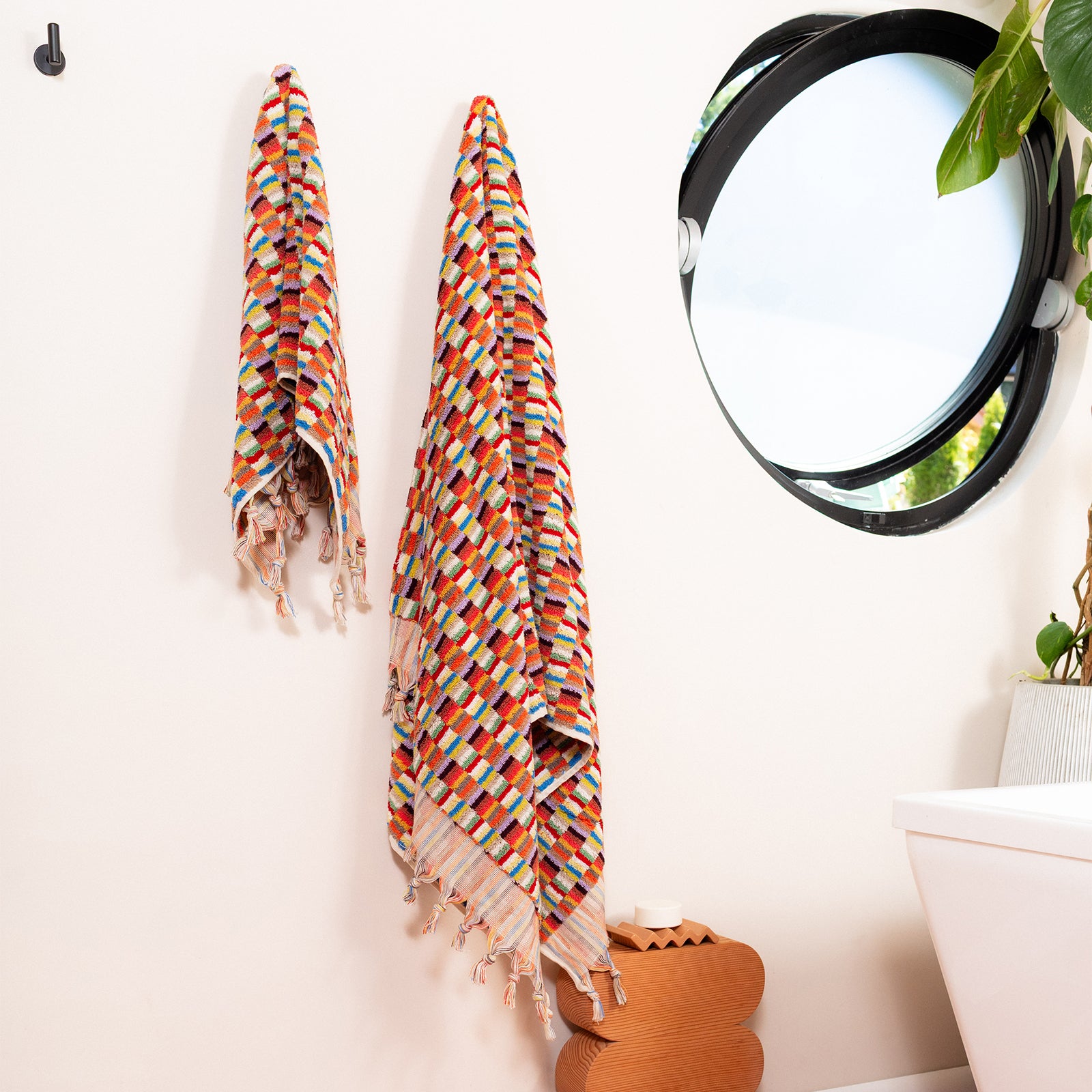 Organic Cotton Turkish Hand Towel - Cubism