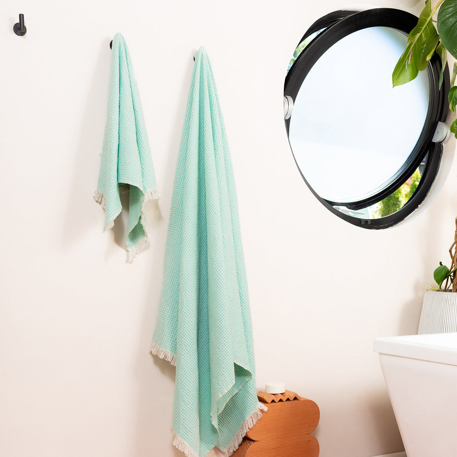 Hand Loomed Cotton Waffle Hand Towel