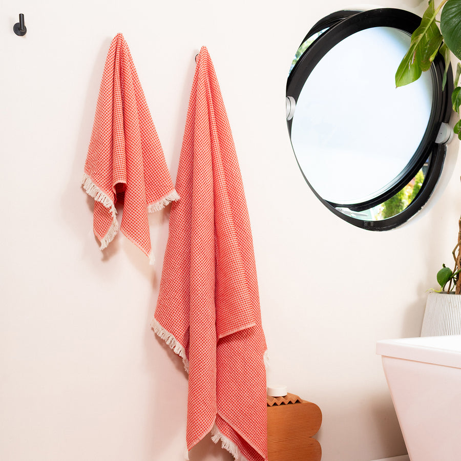 Hand Loomed Cotton Waffle Hand Towel