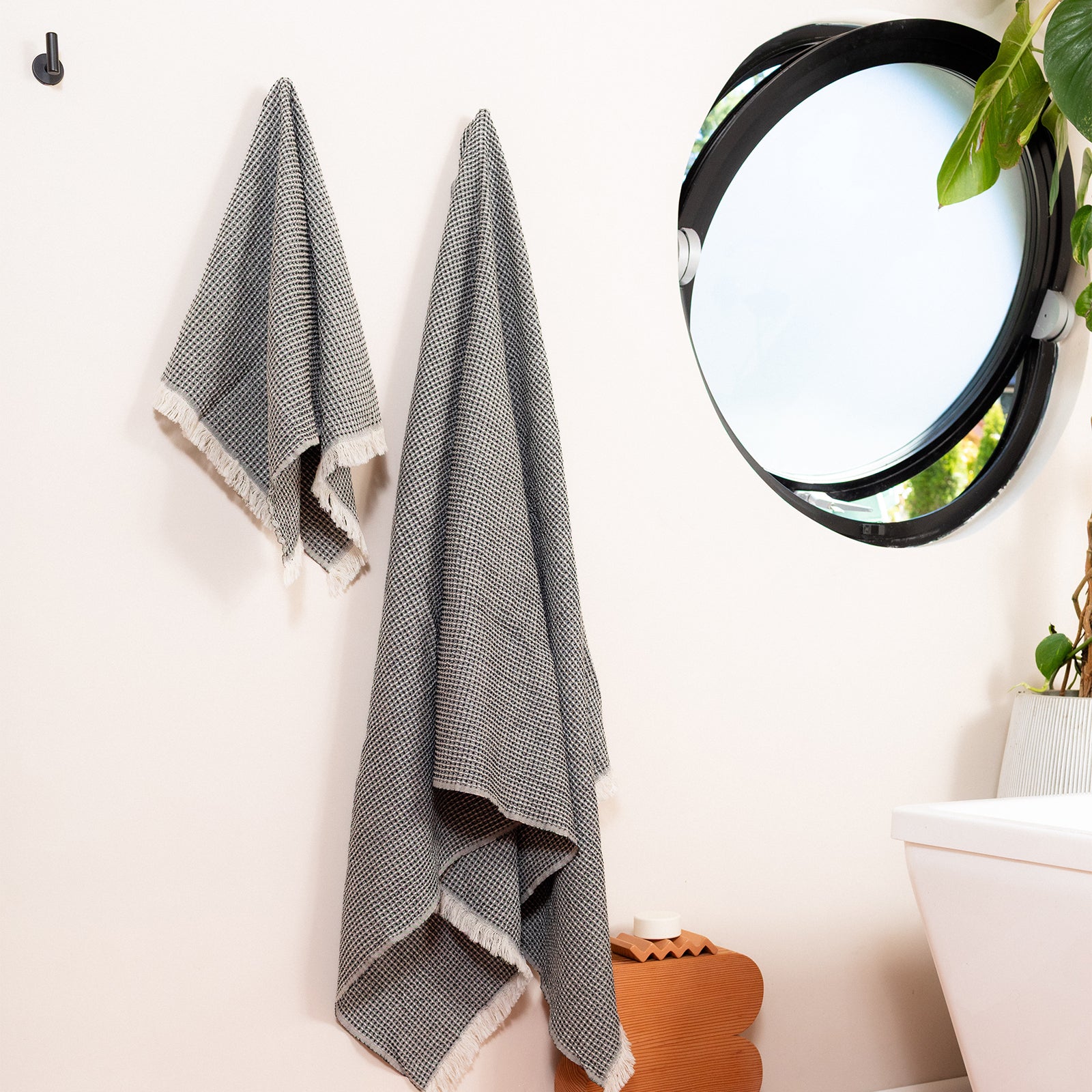 Hand Loomed Cotton Waffle Bath Sheet