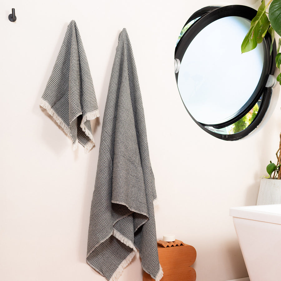 Hand Loomed Cotton Waffle Hand Towel