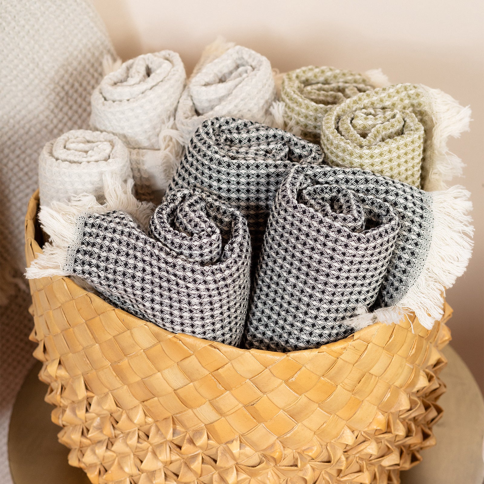 Hand Loomed Cotton Waffle Hand Towel