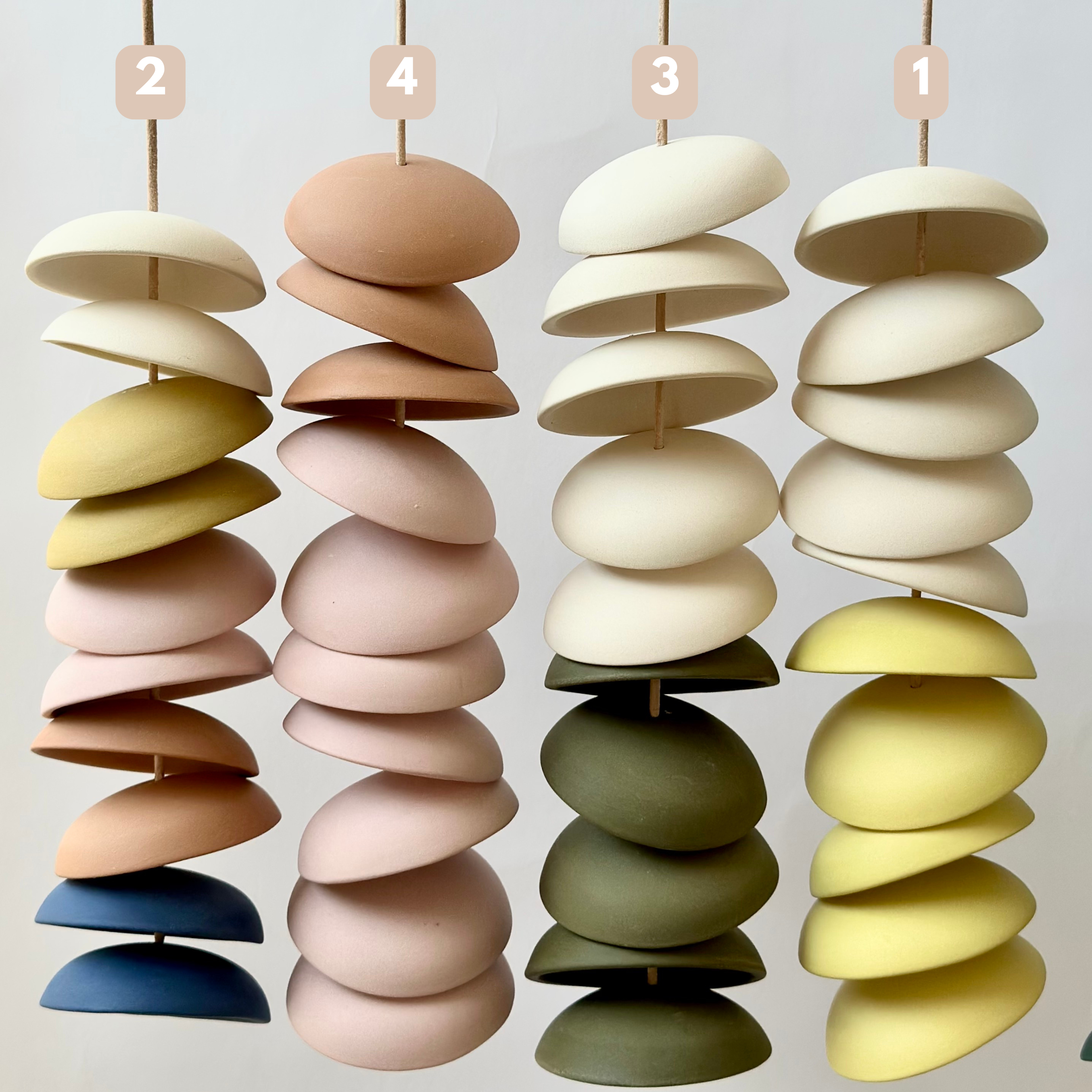 Colorblock Ceramic Wind Chimes