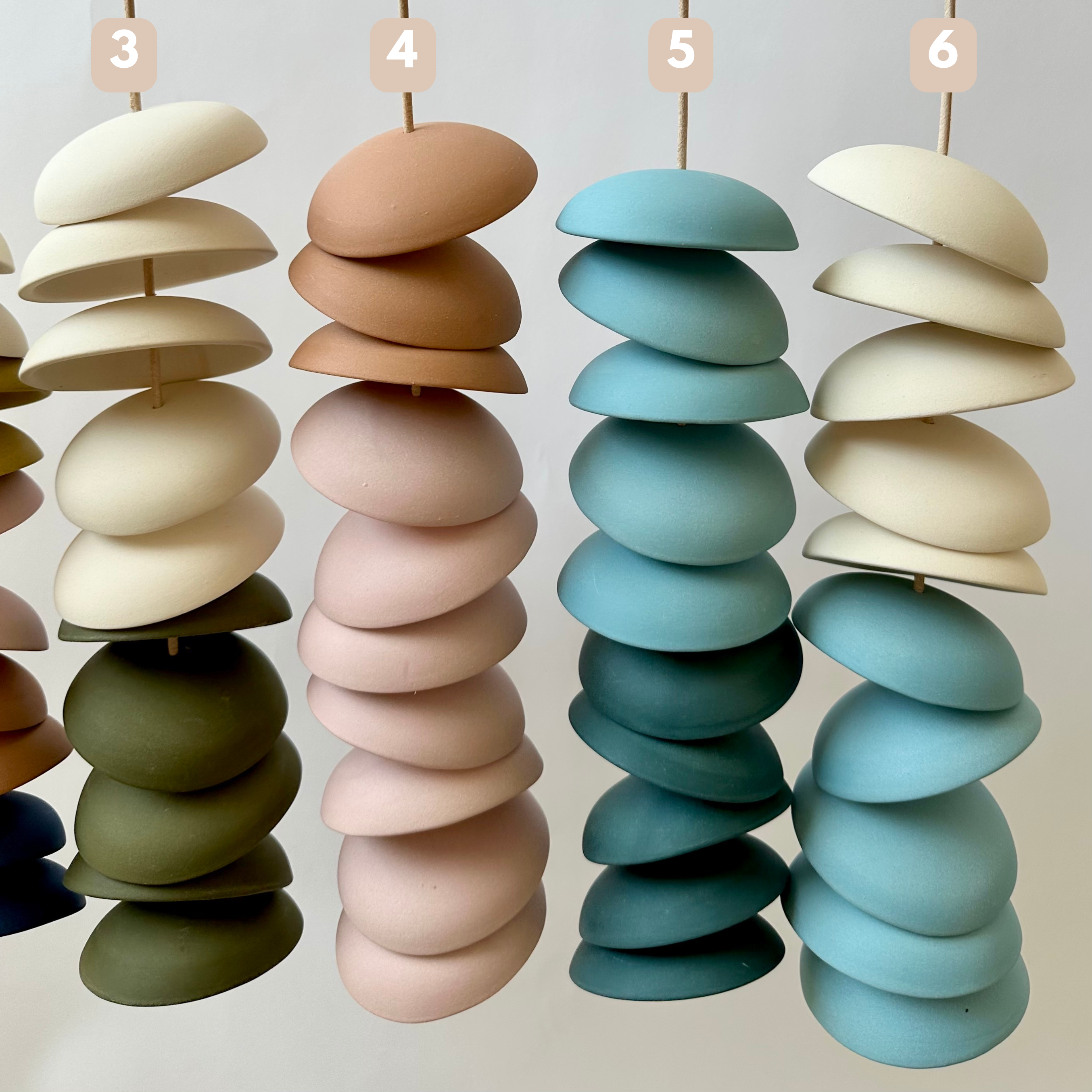 Colorblock Ceramic Wind Chimes