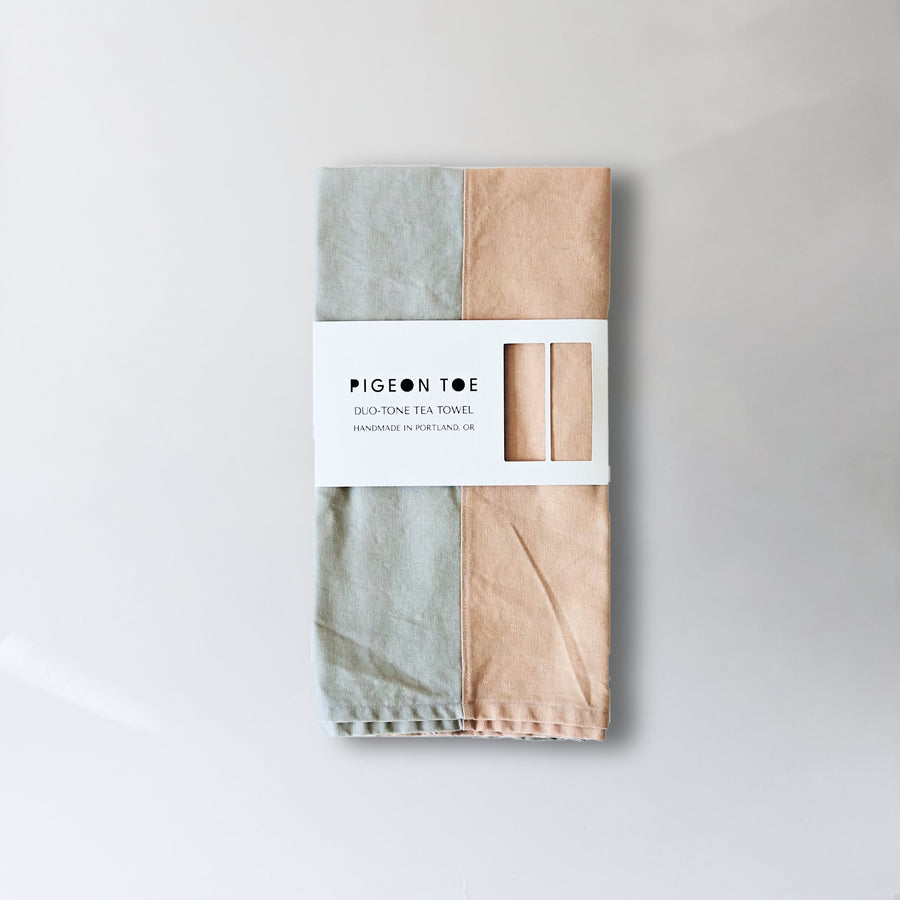 Duo Tone Tea Towel - Handmade